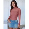 image:imageANRABESS Mesh Long Sleeve Tops for Women Sexy ShirtsDusty Pink