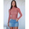 image:imageANRABESS Mesh Long Sleeve Tops for Women Sexy ShirtsDusty Pink