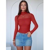 image:imageANRABESS Mesh Long Sleeve Tops for Women Sexy ShirtsRed