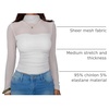 image:imageANRABESS Mesh Long Sleeve Tops for Women Sexy ShirtsWhite