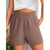 image:imageANRABESS Shorts for Women Summer Casual with PocketsDeep Brown