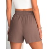 image:imageANRABESS Shorts for Women Summer Casual with PocketsDeep Brown