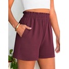 image:imageANRABESS Shorts for Women Summer Casual with PocketsWine Red
