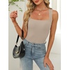 image:imageANRABESS Tank Tops for Womens Square Neck Ribbed Summer Sleeveless ShirtsBeige