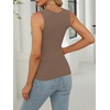image:imageANRABESS Tank Tops for Womens Square Neck Ribbed Summer Sleeveless ShirtsBrown
