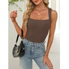 image:imageANRABESS Tank Tops for Womens Square Neck Ribbed Summer Sleeveless ShirtsCoffee
