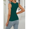 image:imageANRABESS Tank Tops for Womens Square Neck Ribbed Summer Sleeveless ShirtsForest Green