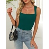 image:imageANRABESS Tank Tops for Womens Square Neck Ribbed Summer Sleeveless ShirtsForest Green