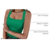 image:imageANRABESS Tank Tops for Womens Square Neck Ribbed Summer Sleeveless ShirtsGreen