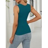 image:imageANRABESS Tank Tops for Womens Square Neck Ribbed Summer Sleeveless ShirtsLake Blue