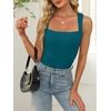 image:imageANRABESS Tank Tops for Womens Square Neck Ribbed Summer Sleeveless ShirtsLake Blue