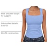 image:imageANRABESS Tank Tops for Womens Square Neck Ribbed Summer Sleeveless ShirtsLight Blue