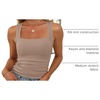 image:imageANRABESS Tank Tops for Womens Square Neck Ribbed Summer Sleeveless ShirtsLight Khaki