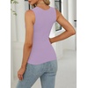 image:imageANRABESS Tank Tops for Womens Square Neck Ribbed Summer Sleeveless ShirtsLight Purple