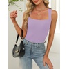 image:imageANRABESS Tank Tops for Womens Square Neck Ribbed Summer Sleeveless ShirtsLight Purple