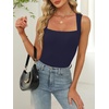 image:imageANRABESS Tank Tops for Womens Square Neck Ribbed Summer Sleeveless ShirtsNavy Blue
