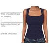 image:imageANRABESS Tank Tops for Womens Square Neck Ribbed Summer Sleeveless ShirtsNavy Blue