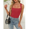 image:imageANRABESS Tank Tops for Womens Square Neck Ribbed Summer Sleeveless ShirtsRed