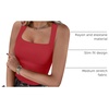 image:imageANRABESS Tank Tops for Womens Square Neck Ribbed Summer Sleeveless ShirtsRed