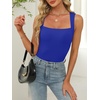 image:imageANRABESS Tank Tops for Womens Square Neck Ribbed Summer Sleeveless ShirtsRoyal Blue