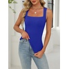 image:imageANRABESS Tank Tops for Womens Square Neck Ribbed Summer Sleeveless ShirtsRoyal Blue