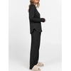 image:imageANRABESS Women 2 Piece Lounge Pajama Matching Sets Ribbed Knit Fall OutfitsBlack
