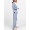 image:imageANRABESS Women 2 Piece Lounge Pajama Matching Sets Ribbed Knit Fall OutfitsBlue