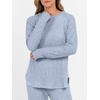 image:imageANRABESS Women 2 Piece Lounge Pajama Matching Sets Ribbed Knit Fall OutfitsBlue