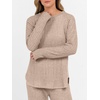 image:imageANRABESS Women 2 Piece Lounge Pajama Matching Sets Ribbed Knit Fall OutfitsTan