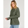 image:imageANRABESS Women Extra Soft Long Sleeve Shirts Oversized Thermal Fleece TopsGreen