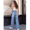 image:imageANRABESS Women Mid Rise Wide Leg Stretchy Jeans Fall Denim PantsLight Blue