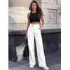 image:imageANRABESS Women Mid Rise Wide Leg Stretchy Jeans Fall Denim PantsWhite