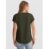 image:imageANRABESS Women Short Sleeve Pleated Scoop Neck Top Business Casual T ShirtsArmy Green
