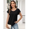 image:imageANRABESS Women Short Sleeve Pleated Scoop Neck Top Business Casual T ShirtsBlack