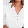 image:imageANRABESS Womens 34 Sleeve Tops Henley V Neck Fall Summer T ShirtsWhite