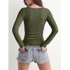 image:imageANRABESS Womens Boat Neck Long Sleeve Shirts Wool Blend Knit Top Fall LayerArmy Green