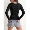 image:imageANRABESS Womens Boat Neck Long Sleeve Shirts Wool Blend Knit Top Fall LayerBlack