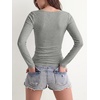 image:imageANRABESS Womens Boat Neck Long Sleeve Shirts Wool Blend Knit Top Fall LayerGrey