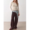 image:imageANRABESS Womens Boat Neck Long Sleeve Shirts Wool Blend Knit Top Fall LayerLight Khaki