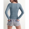 image:imageANRABESS Womens Boat Neck Long Sleeve Shirts Wool Blend Knit Top Fall LayerNavy Blue