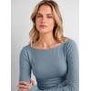image:imageANRABESS Womens Boat Neck Long Sleeve Shirts Wool Blend Knit Top Fall LayerNavy Blue