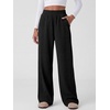 image:imageANRABESS Womens Corduroy Fall High Waist Wide Leg Palazzo Lounge PantsBlack