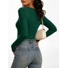 image:imageANRABESS Womens Double Lined Long Sleeve Tops Layer ShirtsDeep Green