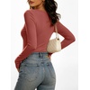 image:imageANRABESS Womens Double Lined Long Sleeve Tops Layer ShirtsDusty Rose
