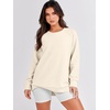 image:imageANRABESS Womens Fall Oversized Crewneck Tunic SweatshirtApricot