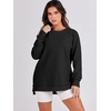 image:imageANRABESS Womens Fall Oversized Crewneck Tunic SweatshirtBlack