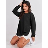 image:imageANRABESS Womens Fall Oversized Crewneck Tunic SweatshirtBlack