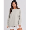 image:imageANRABESS Womens Fall Oversized Crewneck Tunic SweatshirtGrey Apricot