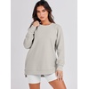 image:imageANRABESS Womens Fall Oversized Crewneck Tunic SweatshirtGrey Apricot