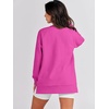 image:imageANRABESS Womens Fall Oversized Crewneck Tunic SweatshirtHot Pink